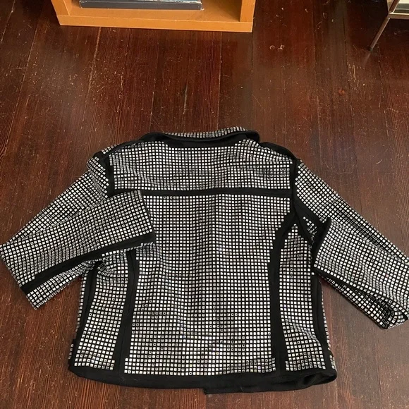 Azalea Wang Juniper Black Crystallized Moto Jacket - Picture 3 of 10